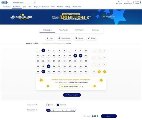 euromillions en ligne|euromillions jouer.